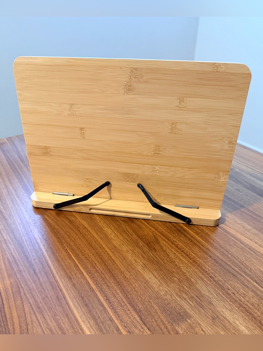 Bamboo Recipe Book Holder - Natural Wood